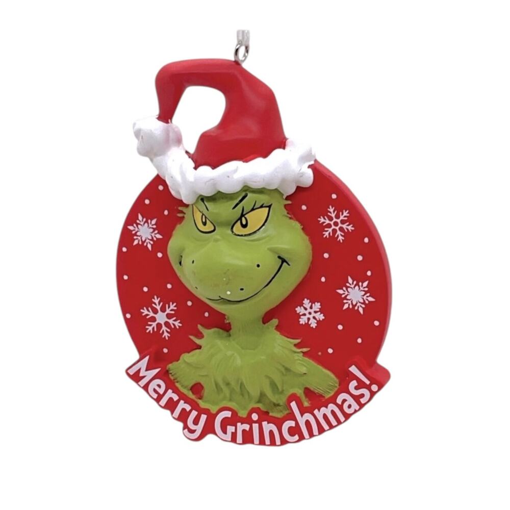 New Dr. Seuss Merry Grinchmas‎ Christmas Ornament Red Green Licensed